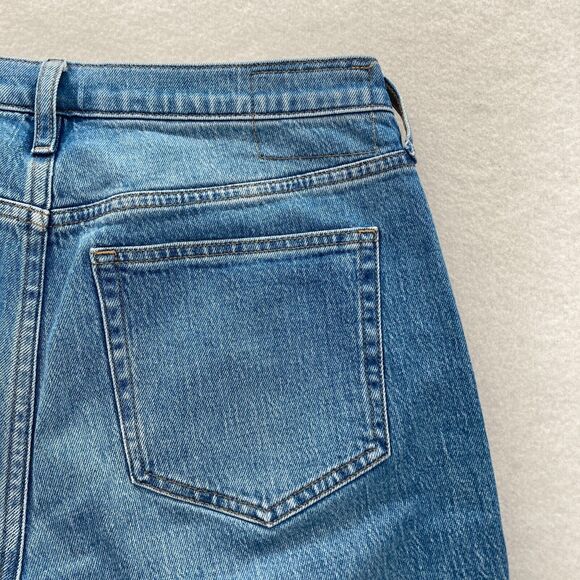 J.Crew High Rise Cropped Kick Out Jeans 1996 Semi Stretch Women's 29 Blue Denim - Picture 14 of 15